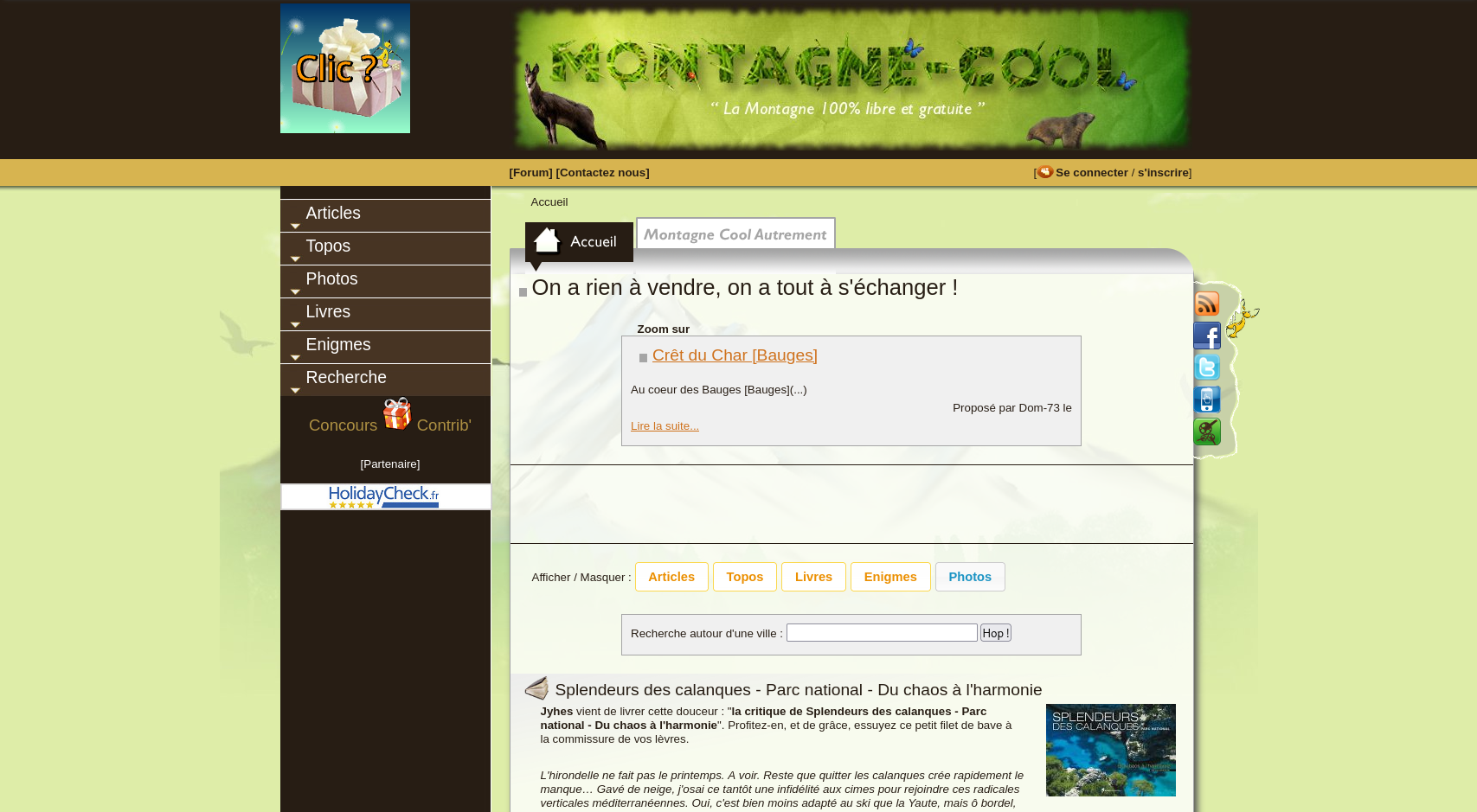 nouvelle version du site avec tout regrouper sur montagne-cool